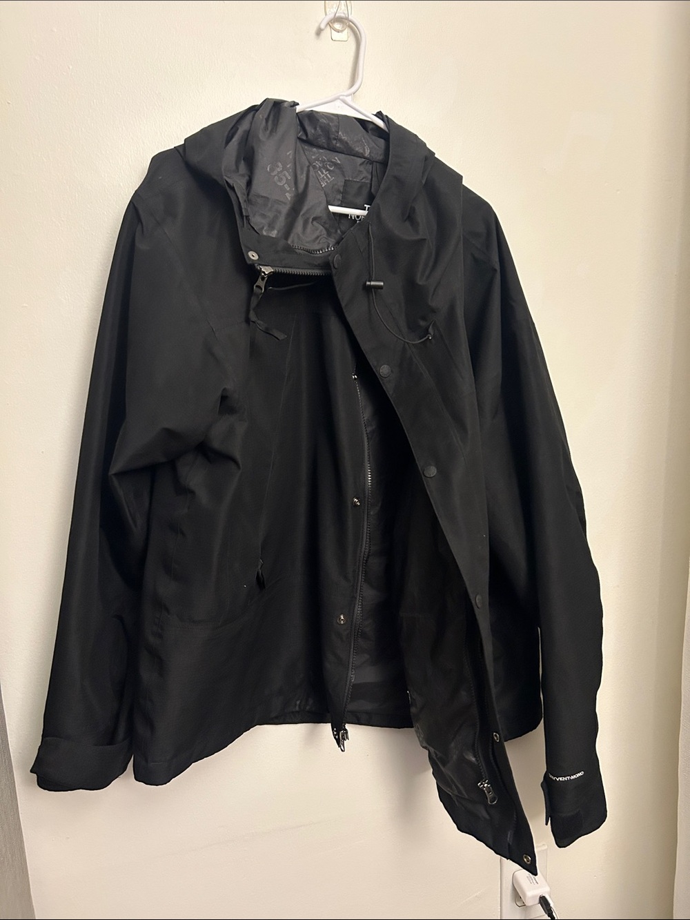 The North Face Black Hooded Raincoat - Men's Waterproof Shell